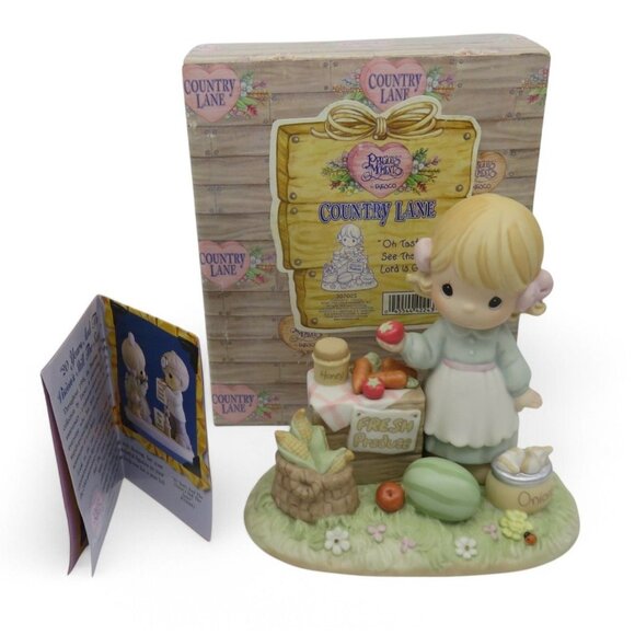PRECIOUS MOMENTS "Oh Taste And See That The Lord Is Good" 90s Vintage Figurine - Picture 1 of 10